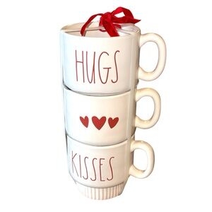 RAE DUNN Artisan Collection by Magenta Love Theme Stackable 3 Mug Gift Set